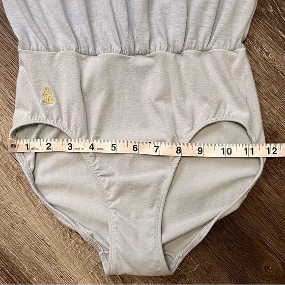 80’s Vintage Gray and Yellow Bodysuit One Piece - Picture 3 of 8